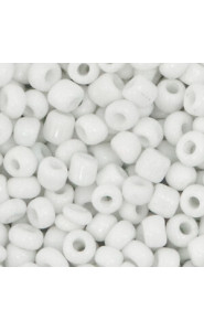 Glasperlen rocailles 6/0 (4mm) Cloud white